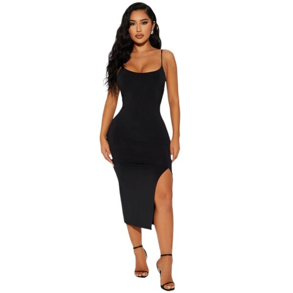 London Cami Midi Dress Black Women's - Picture 1 of 6